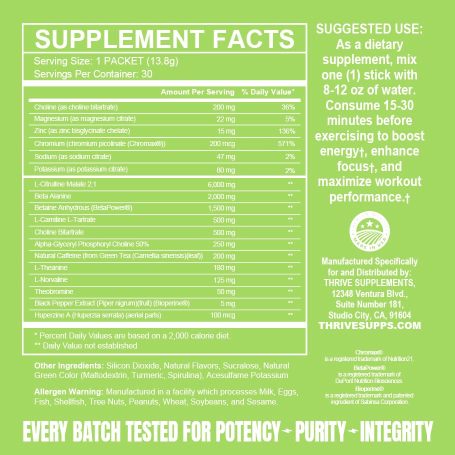 Pre-workout - Lemon Lime (30 servings)